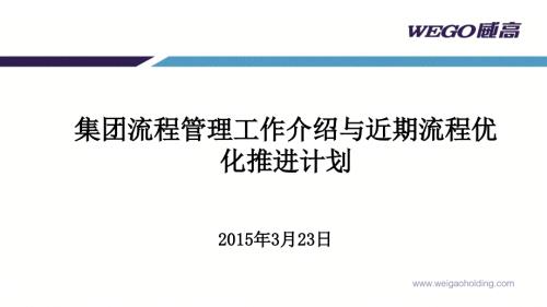 集团流程管理工作介绍与近期流程优化推进计划.pptx