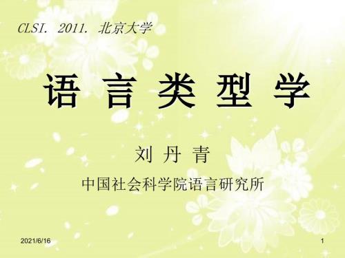 语言类型学刘丹青讲义.ppt