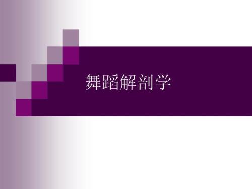 舞蹈解剖学.ppt