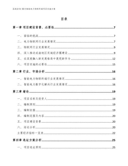 重庆智能电力物联终端项目实施方案.docx