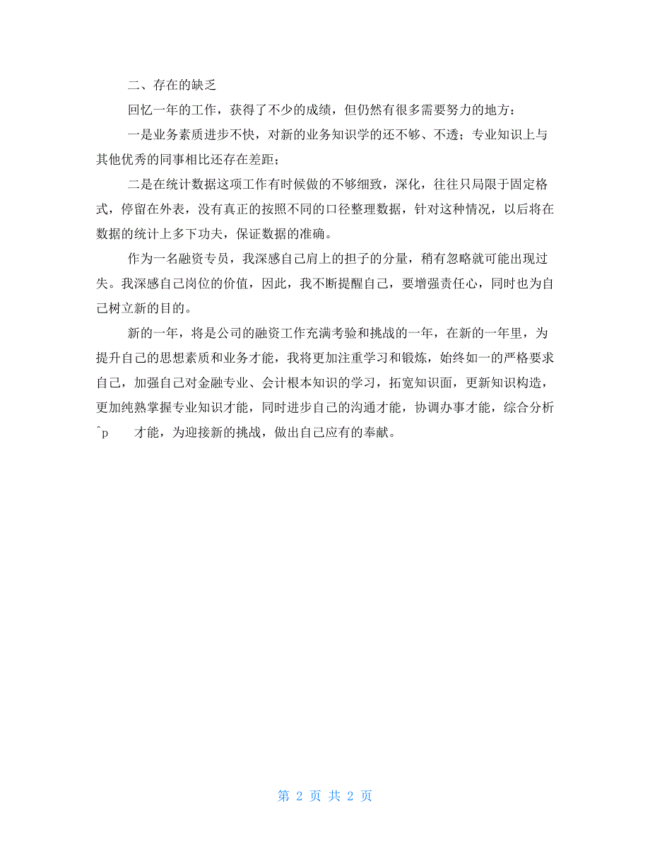融资担保公司个人工作总结.doc_第2页