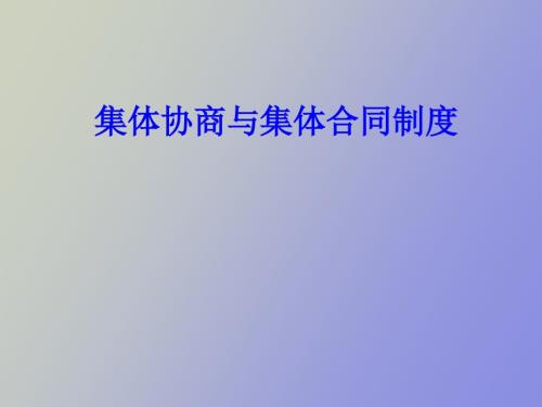 集体协商与集体合同制度.ppt