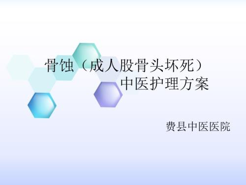 骨蚀成人股骨头坏死中医护理方案.ppt