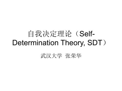 自我决定理论.ppt