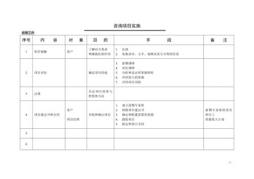 麦肯锡管理流程项目咨询实施流程.doc