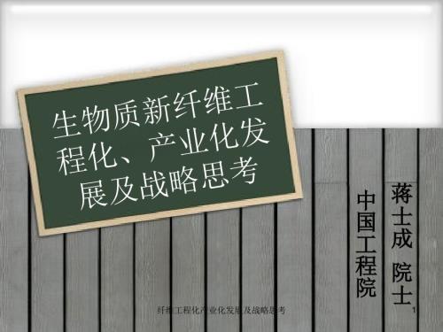 纤维工程化产业化发展及战略思考课件.ppt