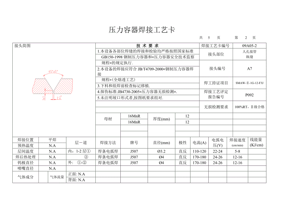 罐焊接工艺卡200m3氮气储罐焊接工艺卡.doc_第3页
