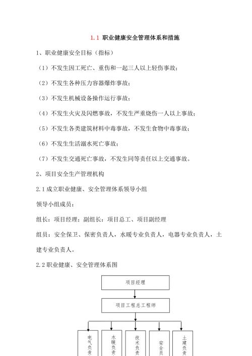 职业健康安全管理体系和措施.doc