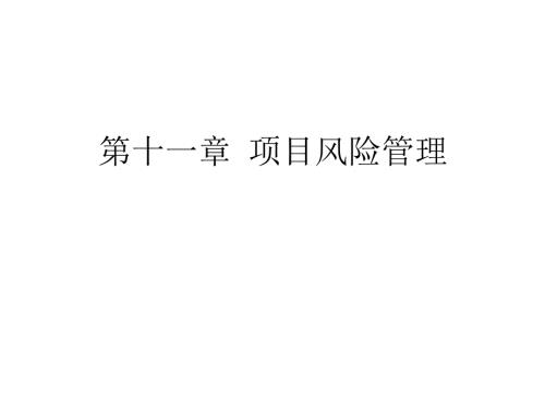 项目风险管理PPT课件.ppt