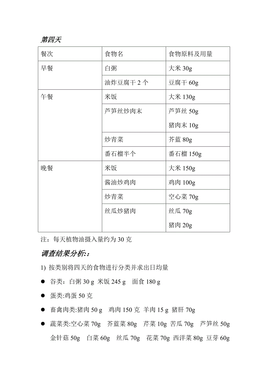 食品营养作业之膳食营养调查评估表.doc_第3页