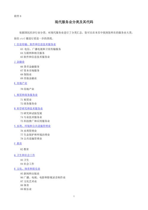 附件8现代服务业分类及其代码1.doc