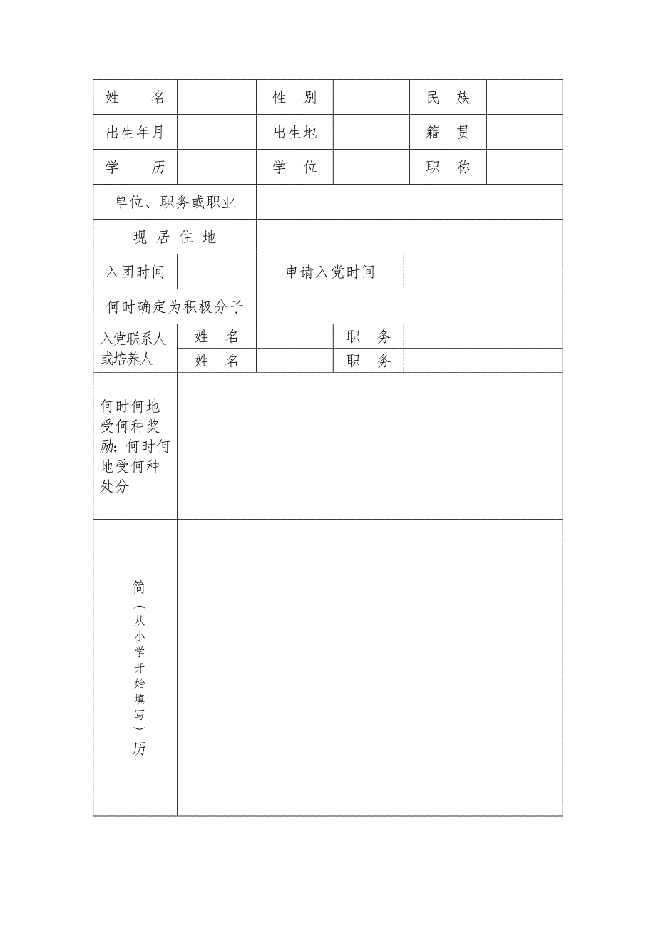 重庆大学入党积极分子培养教育考察登记簿.doc_第3页
