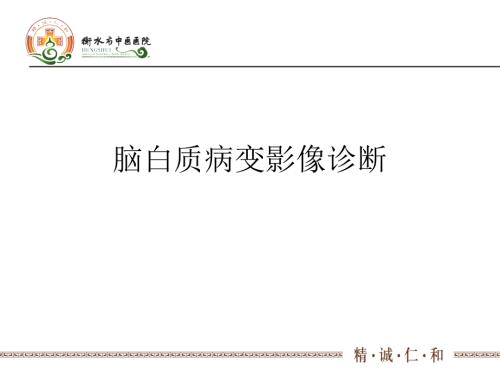 脑白质病变影像诊断2.ppt