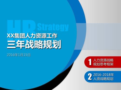 集团公司人力资源工作三年规划.ppt