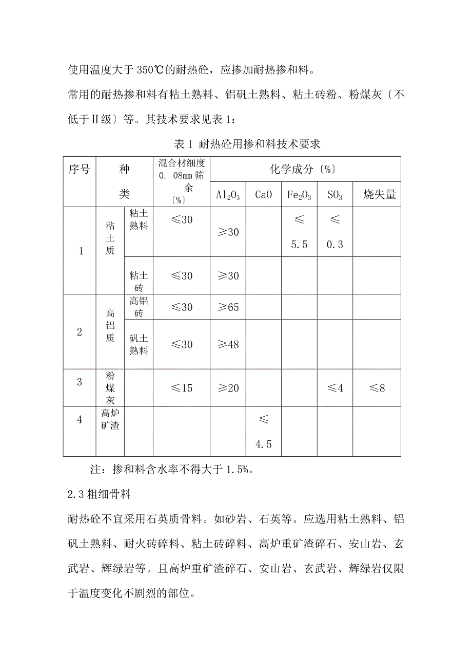 耐热混凝土配合比设计及性能检验规程.doc_第2页