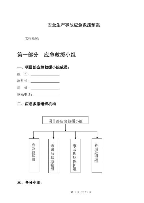 项目安全生产事故应急救援预案.doc