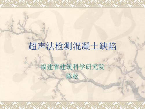 超声法检测混凝土缺陷.ppt