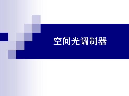空间光调制器PPT课件.ppt