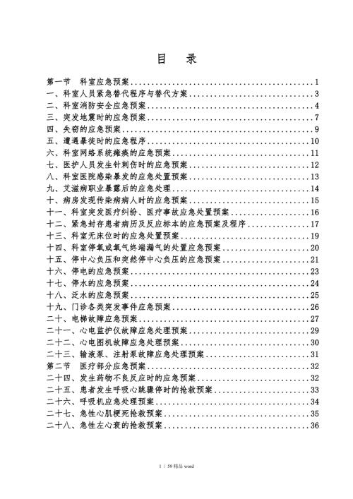 精品最新心血管内科应急预案.doc