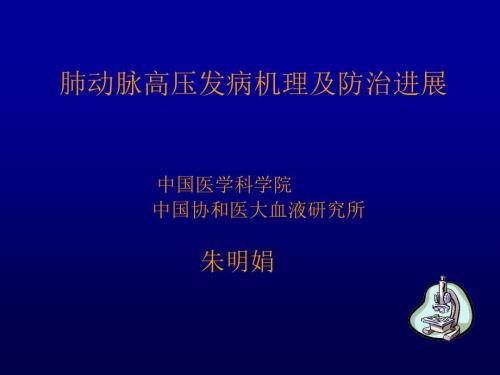 肺动脉高压发病机理及防治进展.ppt