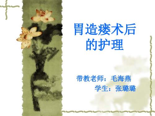 胃造瘘术后的护理.ppt.ppt