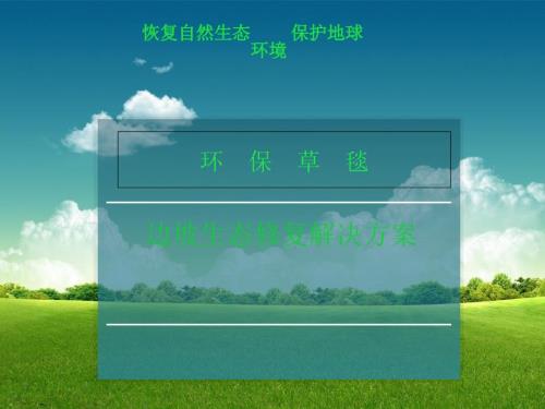 边坡生态修复解决方案详细介绍草毯.ppt