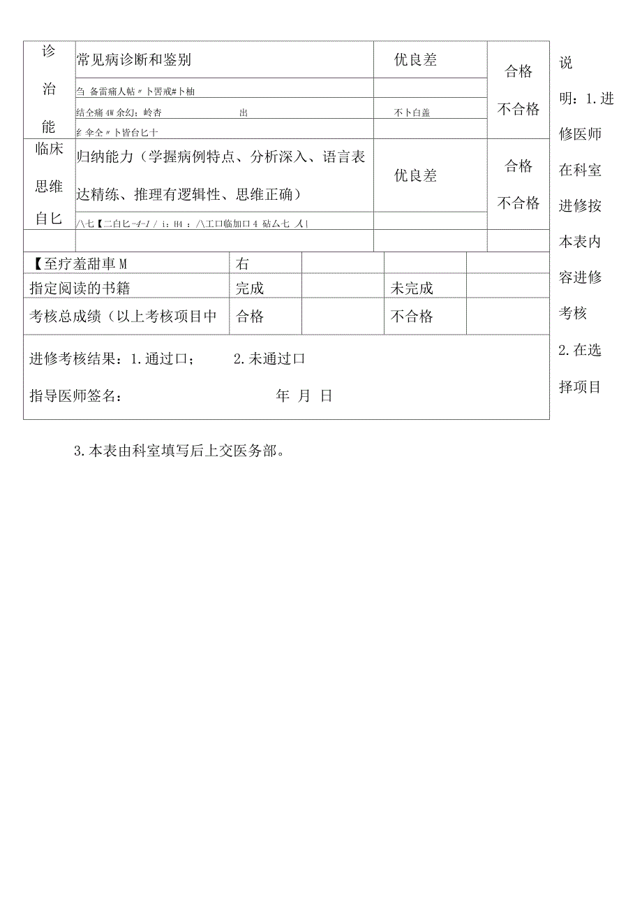 进修医师考核鉴定表.doc_第3页