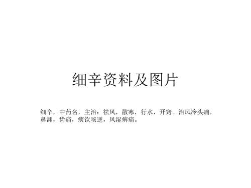 细辛资料及PPT课件.ppt