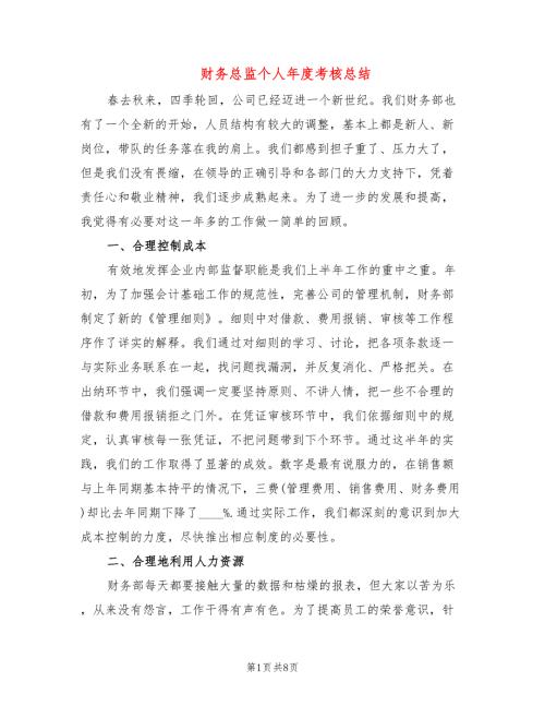 财务总监个人考核总结3篇.doc