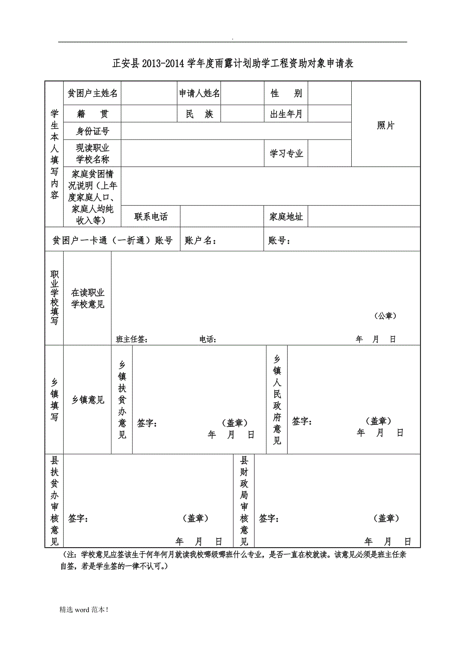 雨露计划申请表.doc_第1页