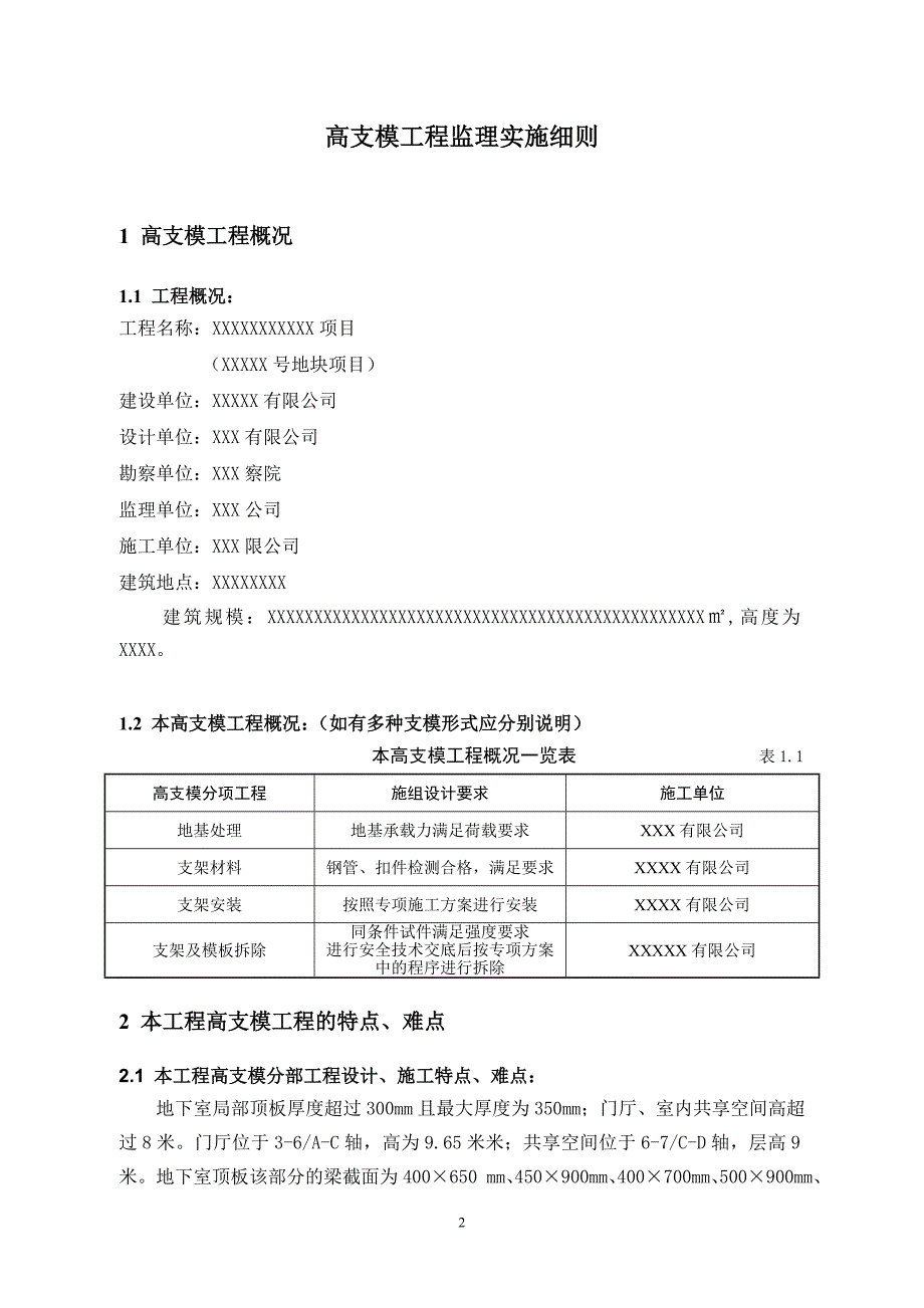 高支模工程监理实施细则.doc_第2页