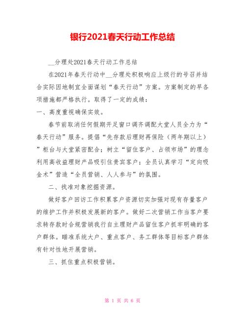 银行2021天行动工作总结.doc