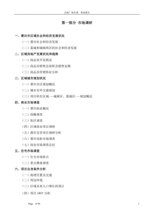 福建莆田商业市场调研报告.doc
