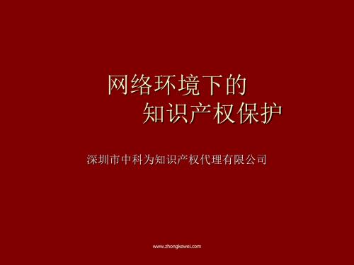 网络环境下的知识产权保护.ppt