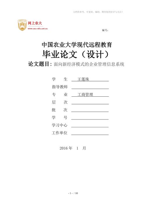 面向新经济模式的企业管理信息系统.doc