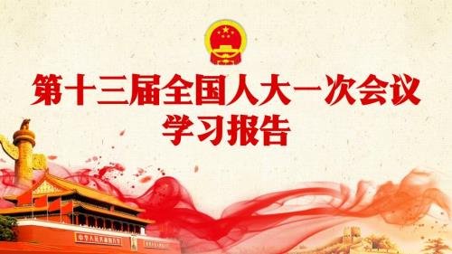 第十三全国人大一次会议会议学习报告PPT党课课件.pptx