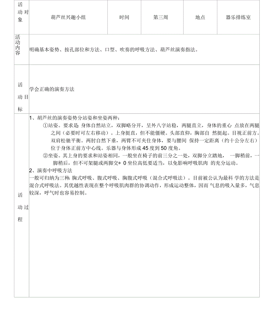 葫芦丝兴趣小组训练记录.docx_第3页