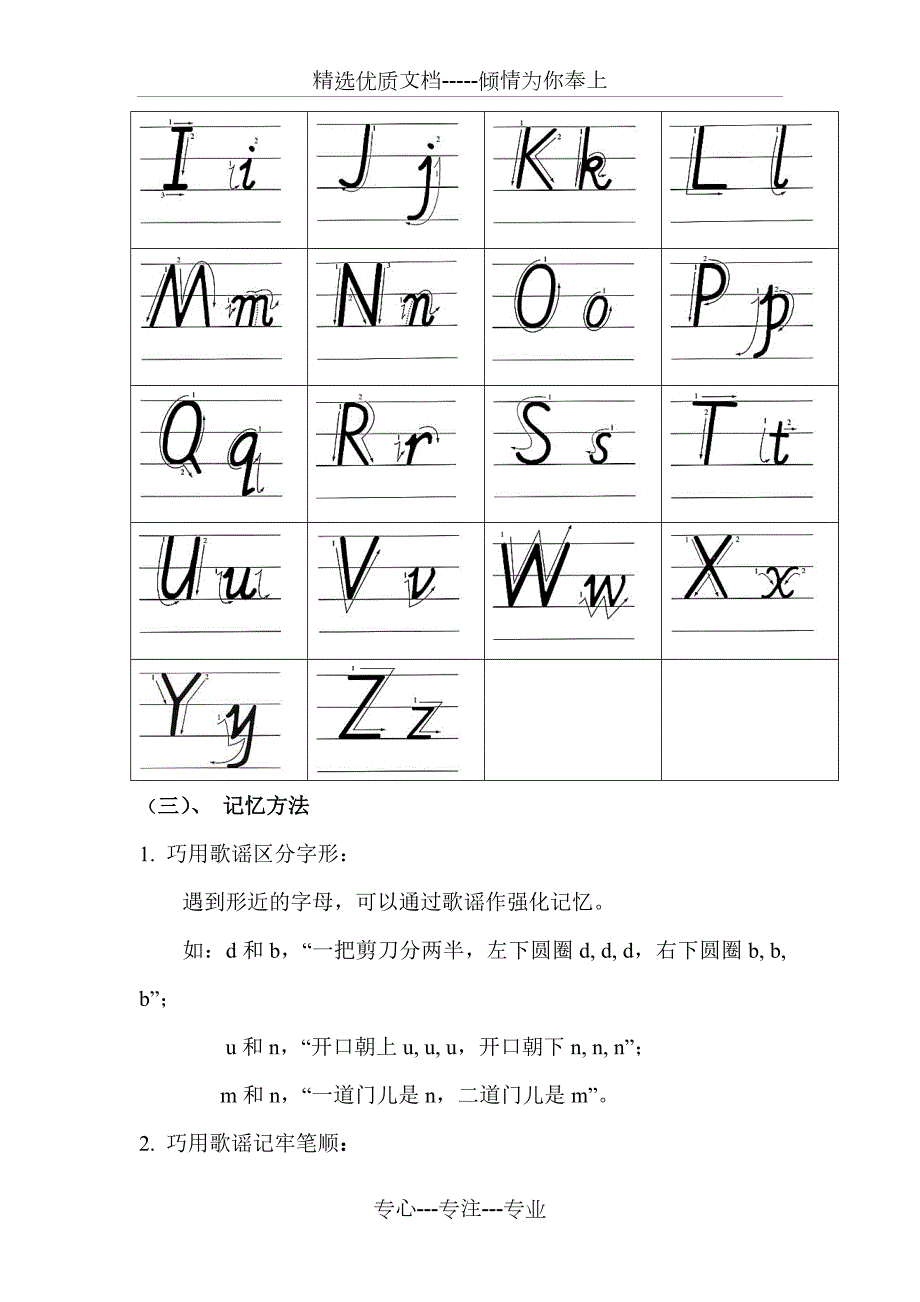 英语书法课教学教案共9页.doc_第3页