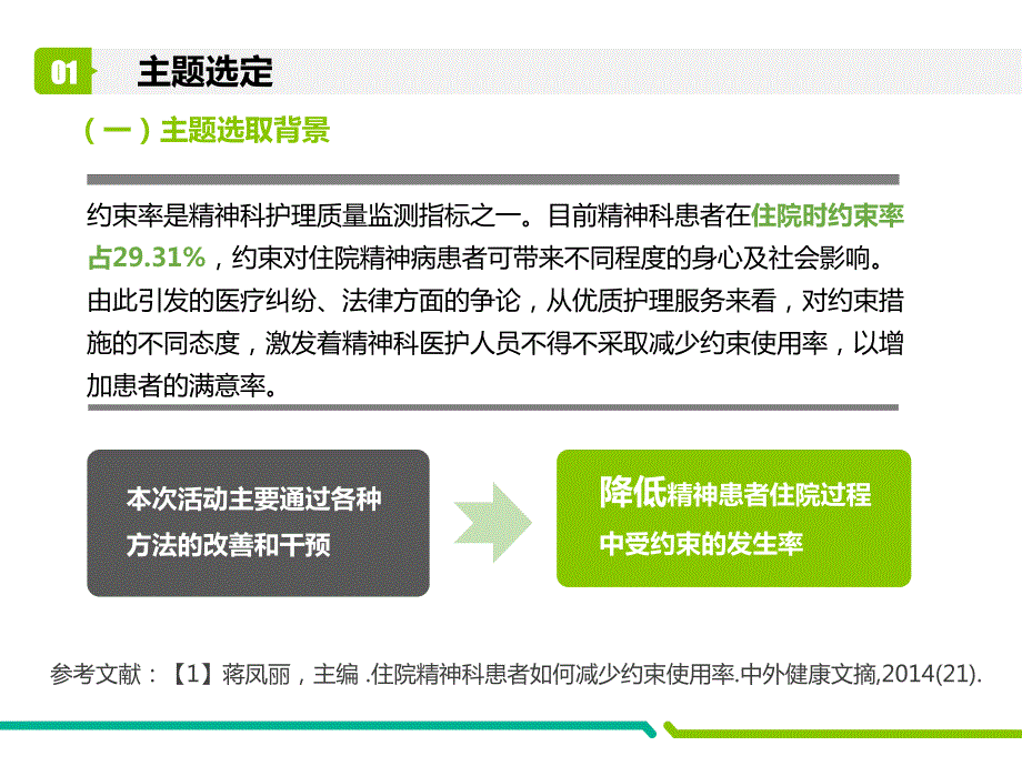 运用pdca降低精神科住院患者约束使用率.ppt_第3页