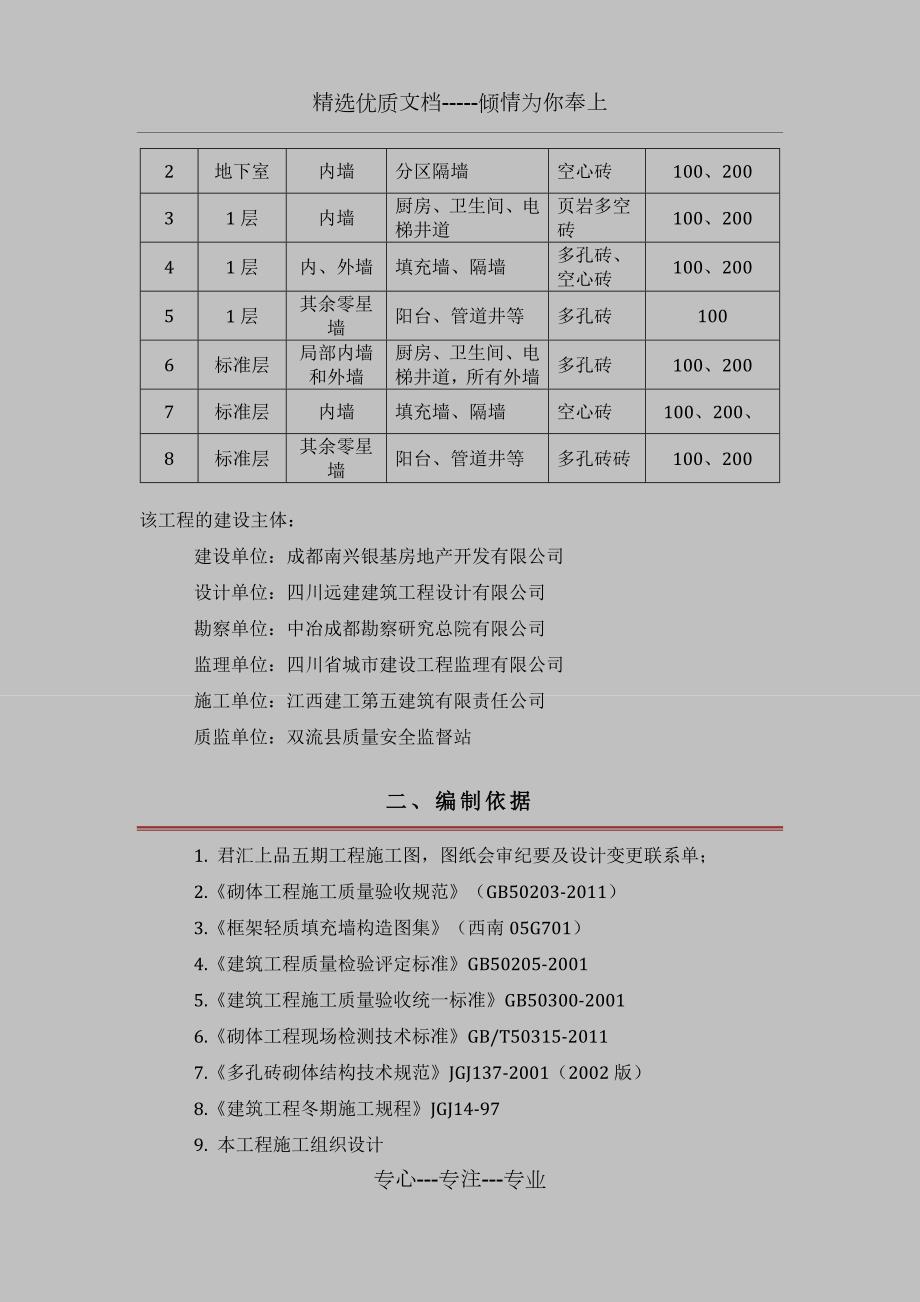 页岩砖砌筑施工方案共34页.doc_第3页
