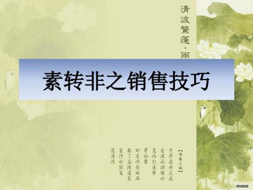 素转非六脉神剑PPT课件.ppt