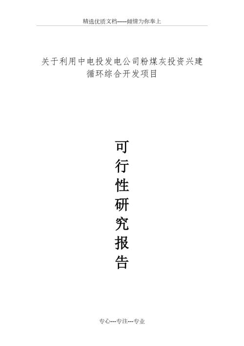 粉煤灰磨细可行性报告共21页.doc