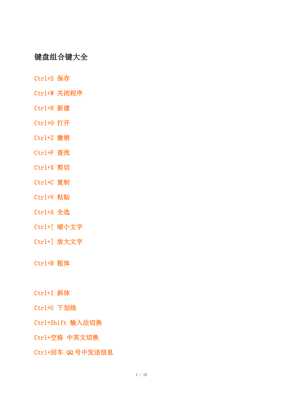 键盘组合键大全.docx_第1页