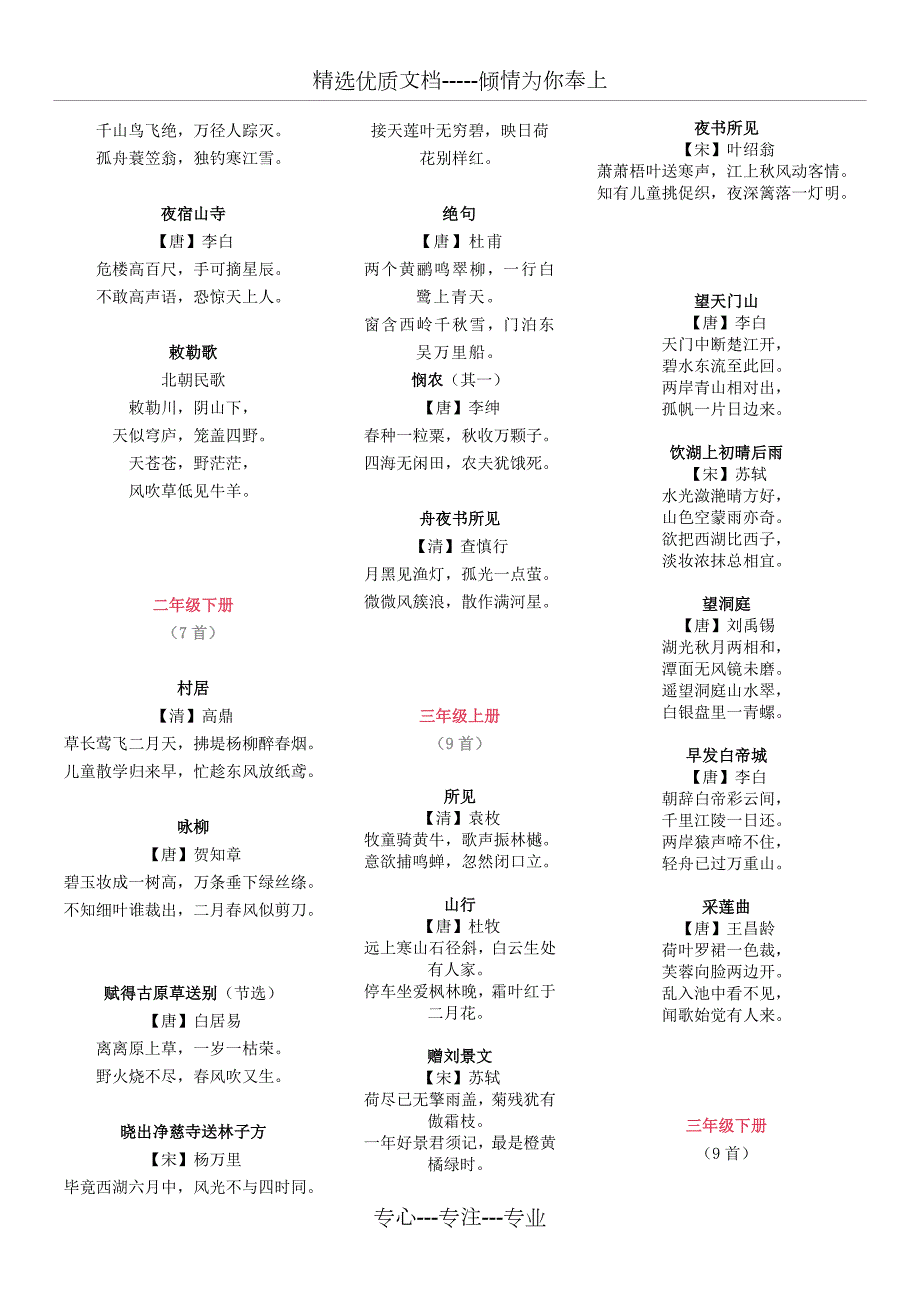 统编语文教材112首经典古诗词汇总整理16年级共7页.docx_第2页