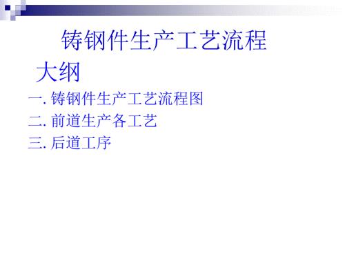 铸钢件生产工艺流程.ppt