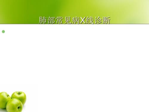 肺部常见病X线诊断ppt课件.ppt