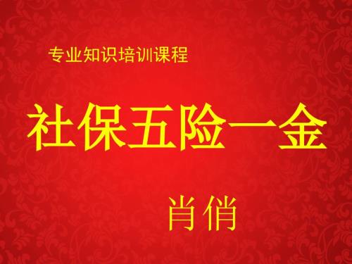 社保五险一金PPT课件.ppt