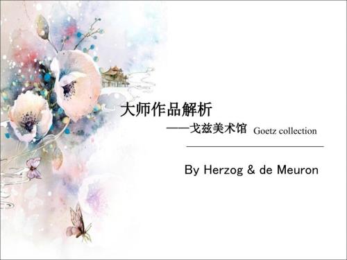 经典建筑分析戈兹美术馆.ppt