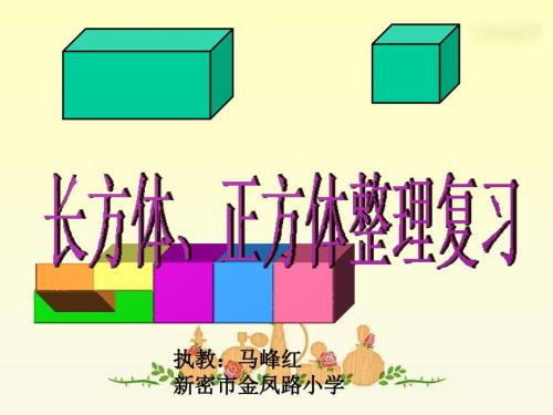 长方体和正方体整理与复习PPT课件.ppt