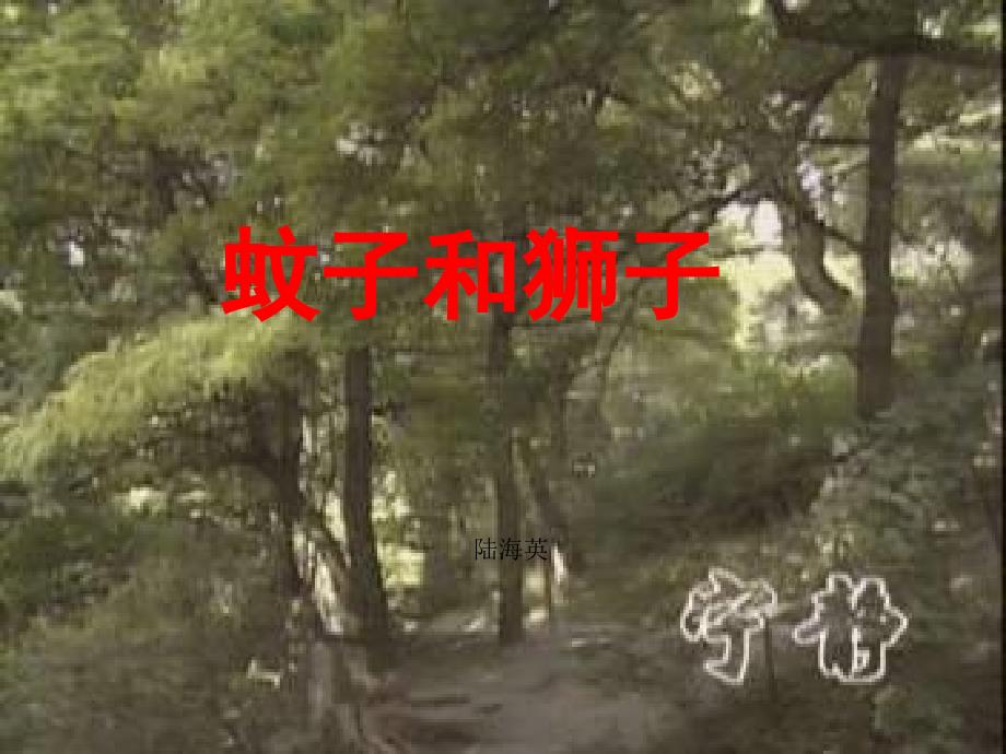 蚊子和狮子PPT课件.ppt_第1页